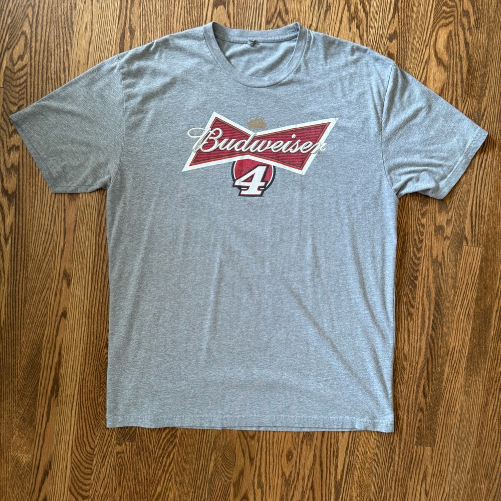 Vintage Budweiser Logo Gray Short Sleeve Tee